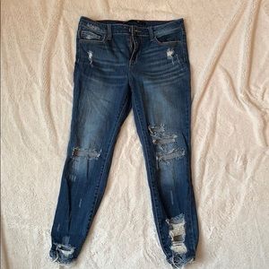 Harper Mid Rose Destructed Jeans